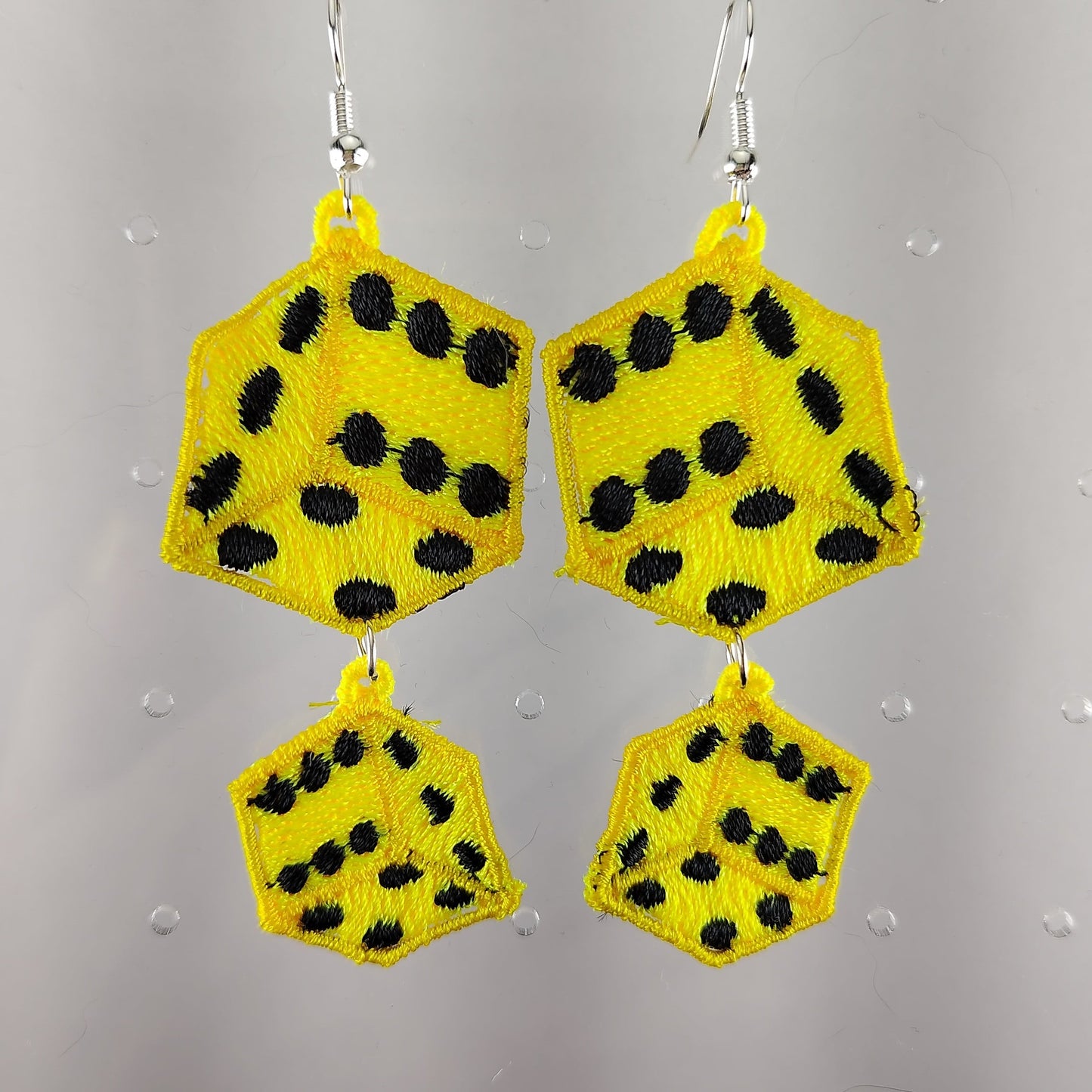 Yellow Dice Earrings
