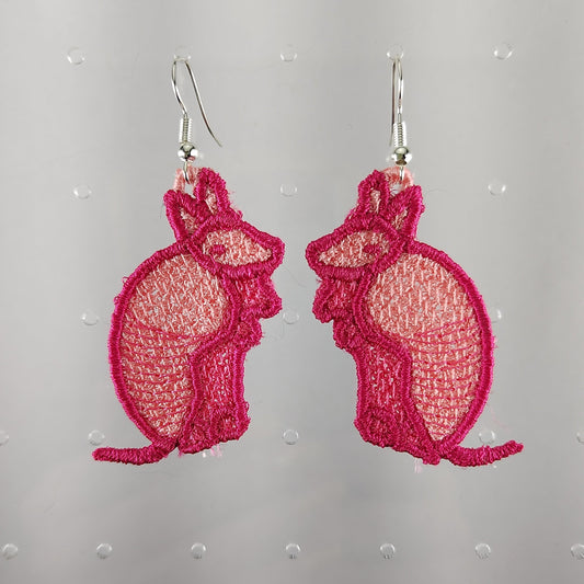 Pink Armadillo Earrings