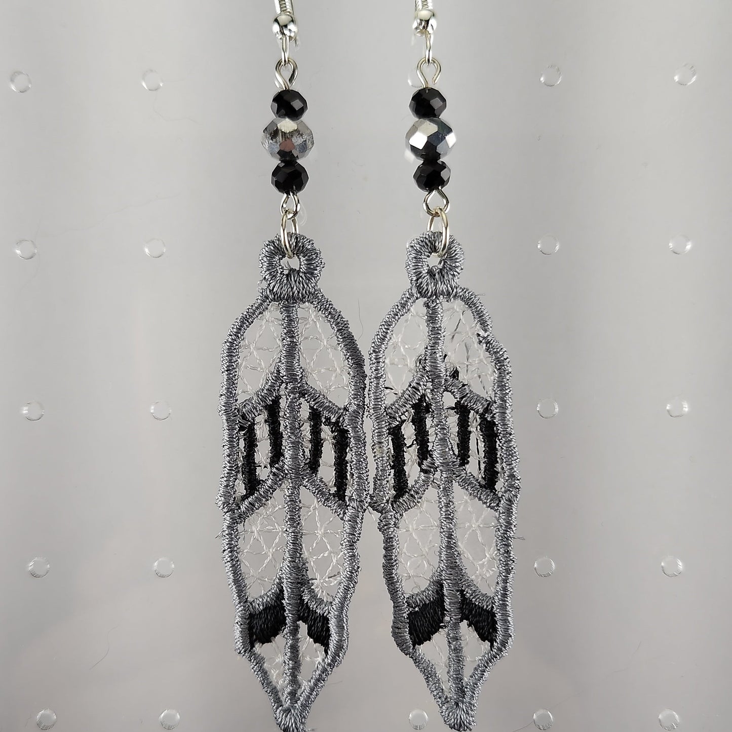 Monochrome Feather Earrings