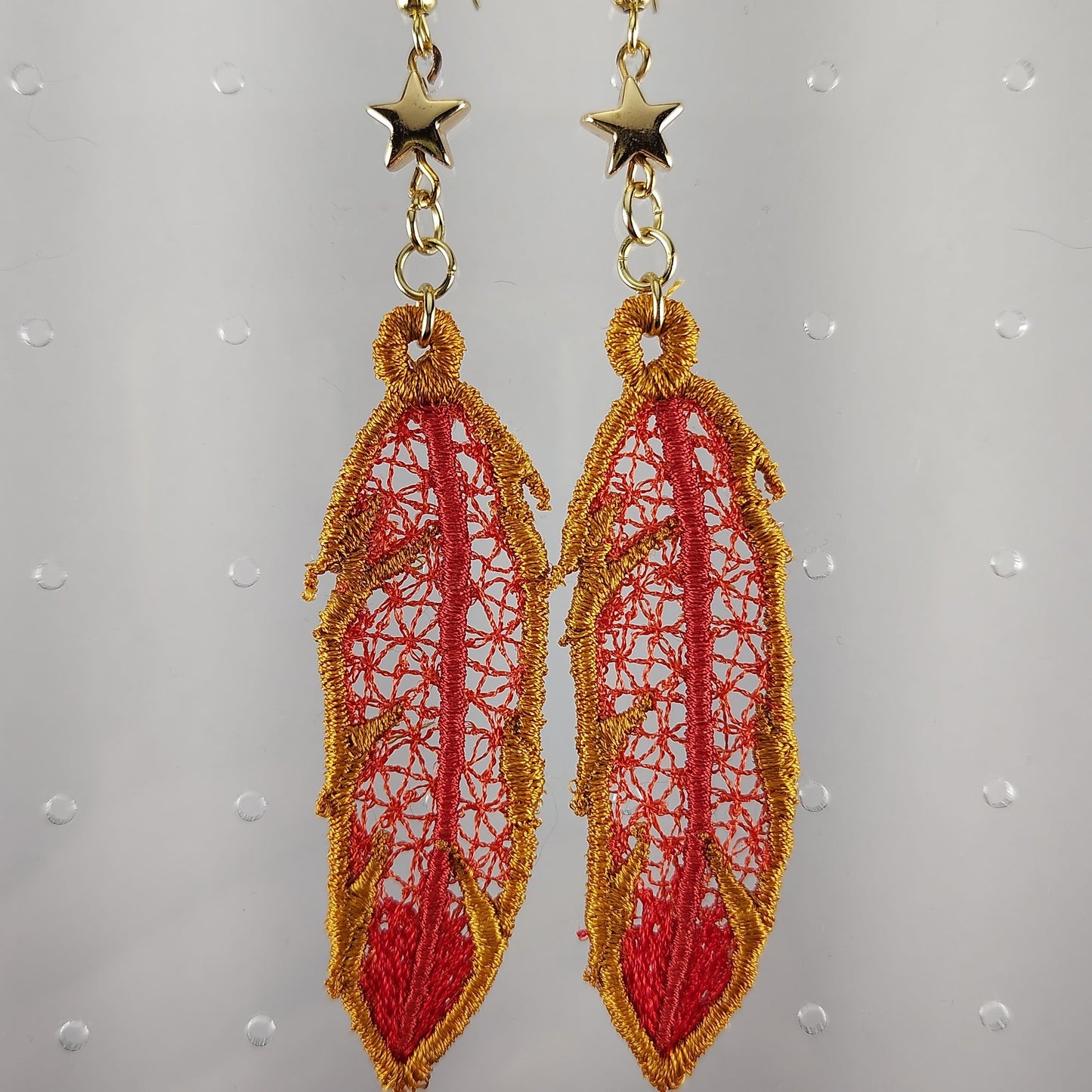 Sunset Feather Earrings