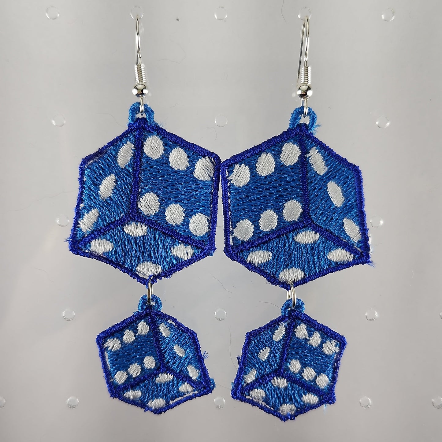 Blue Dice Earrings