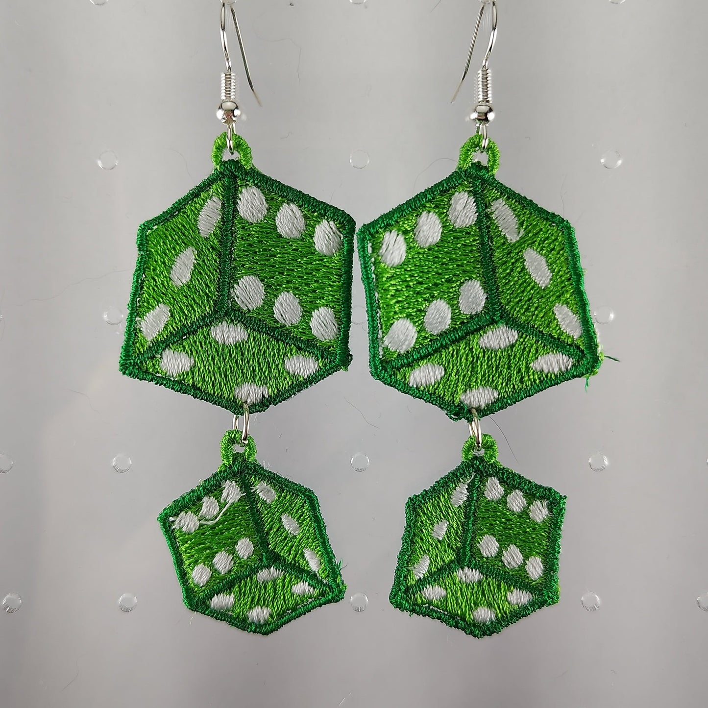Green Dice Earrings