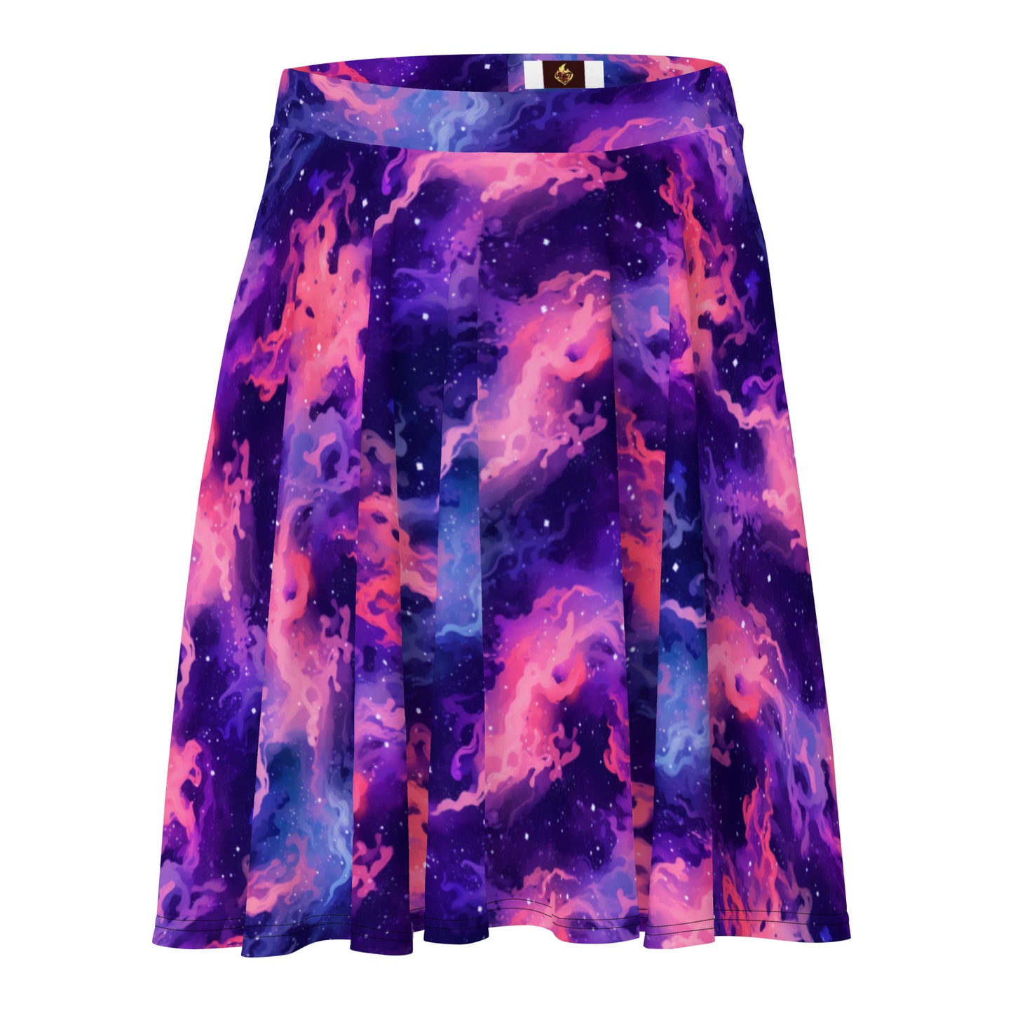 Pink and Blue Space Skater Skirt