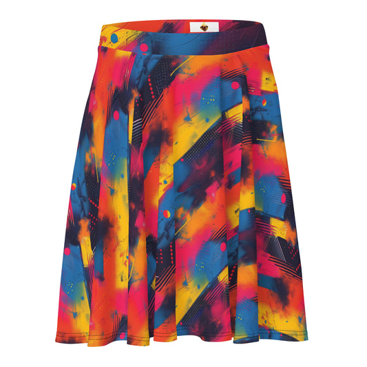 CMYK Vaporwave Skater Skirt