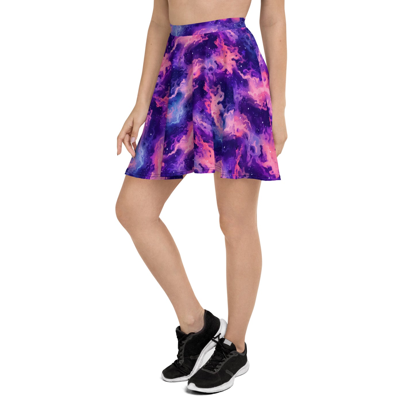 Pink and Blue Space Skater Skirt