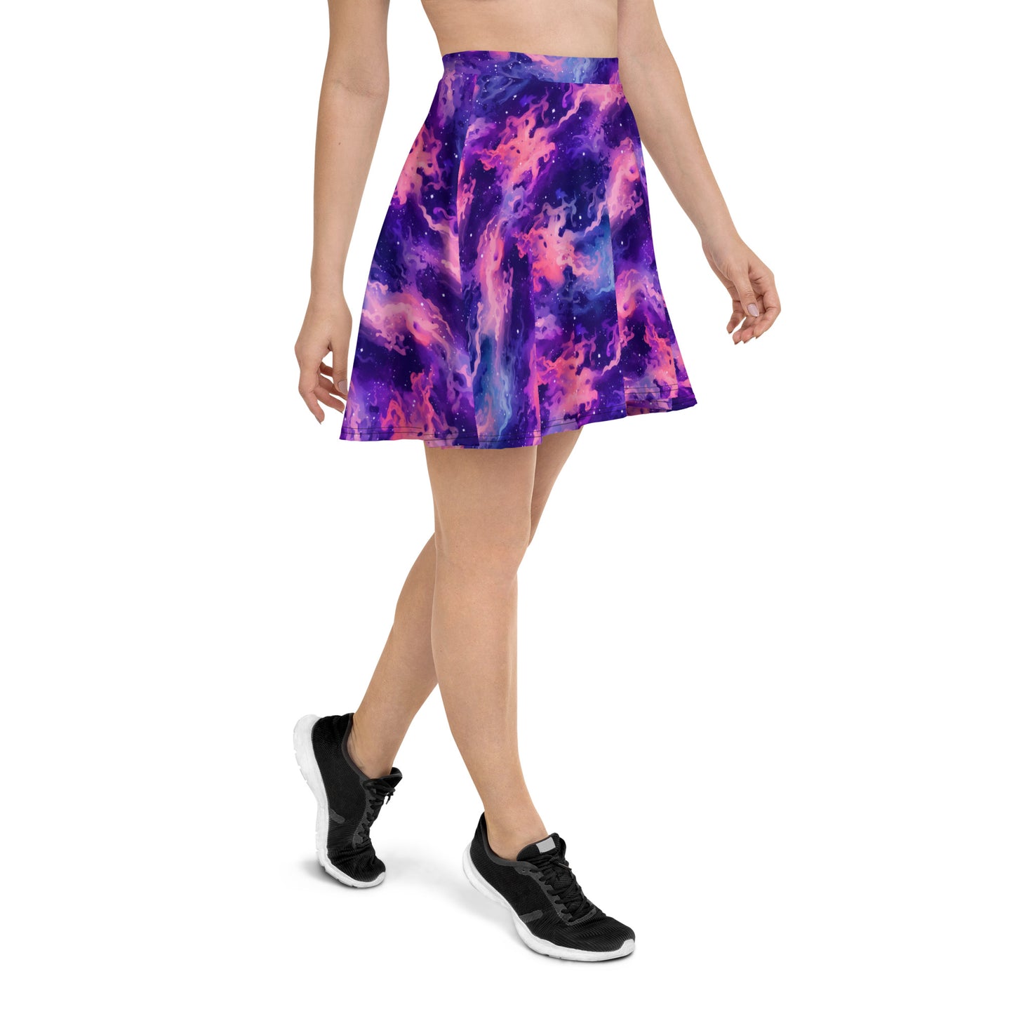 Pink and Blue Space Skater Skirt